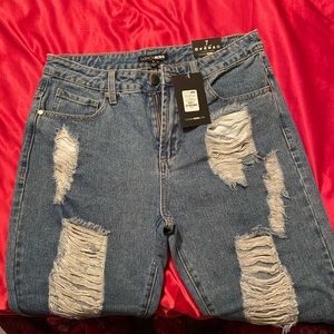 Denim Mom Jeans Fashion Nova Size 7 Brand New
